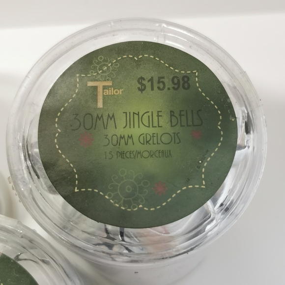 Holiday Silver Jingle Bells (shiny and matte) - Picture 2 of 2